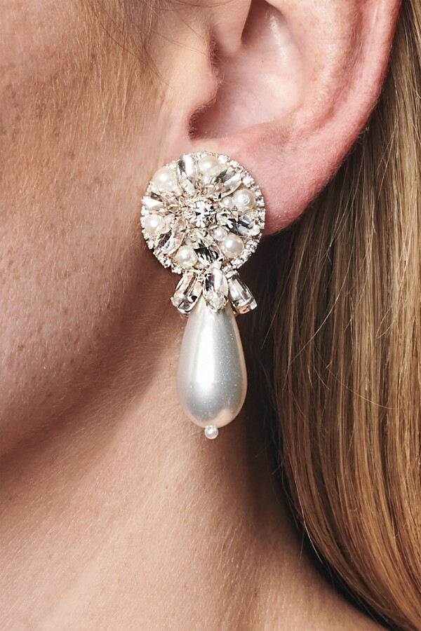 Pearl Clip On Earrings For Women