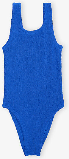 Hunza G Metallic Mint Classic Scoop-Neck Seersucker Swimsuit 7-12 Years 7-12 Years