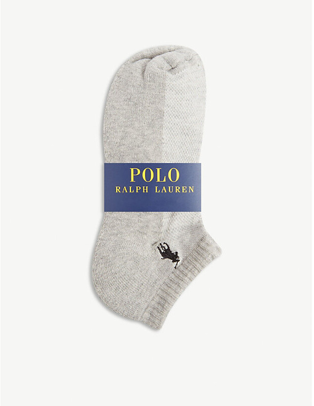 Polo Ralph Lauren Womens White Black Grey Logo Cushioned Sole