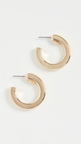 Thumbnail for your product : Kenneth Jay Lane Small Polished Gold Open Hoops