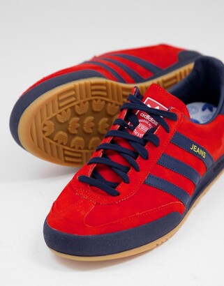 adidas Jeans trainers in red - ShopStyle