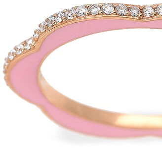 Raphaele Canot 18kt rose gold diamond Happy Deco ring