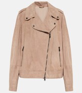 Thumbnail for your product : Brunello Cucinelli Suede biker jacket