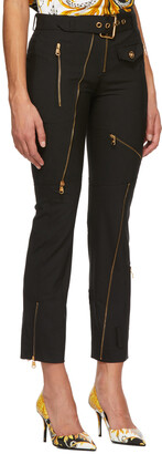 Versace Black Multi Zip Trousers
