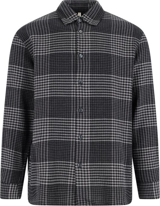 Sunflower Checked Straight-Hem Shirt