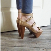 Thumbnail for your product : Walter Steiger Beige Patent leather Sandals