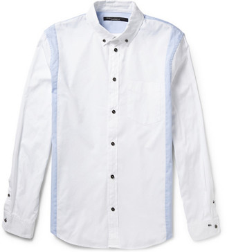 Marc by Marc Jacobs Contrast-Panelled Button-Down Collar Cotton Oxford Shirt