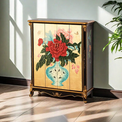 DICIXA New Chinese Country Style Shoe Cabinet 25 Pair Shoe Storage Cabinet