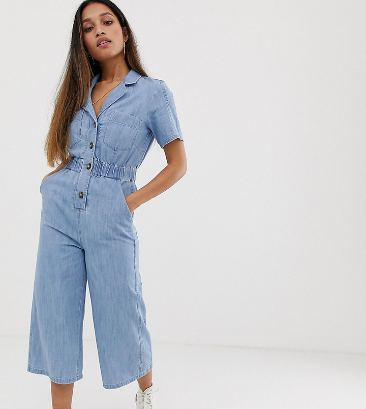 miss selfridge blue jumpsuit