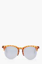 Thumbnail for your product : boohoo Brown Lense Clubmaster Sunglasses