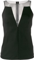 Thumbnail for your product : Rick Owens Sheer-Panelled Crepe Blouse