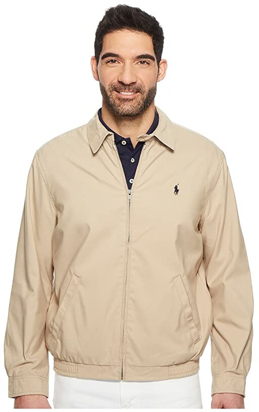 beige polo jacket