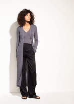 Thumbnail for your product : Vince Mix Ribbed Cashmere Long Button Cardigan