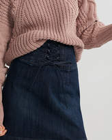Thumbnail for your product : Express Corset Front Denim Mini Skirt