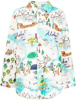 Thumbnail for your product : Mira Mikati Graphic-Print Corduroy Shirt