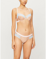 Thumbnail for your product : Dora Larsen Ottalie low-rise satin and lace briefs