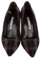 Thumbnail for your product : Manolo Blahnik Tweed Pointed-Toe Pumps