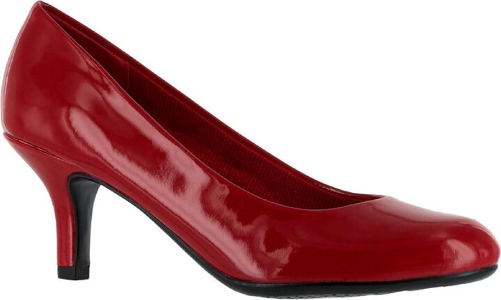 Red Round-toe Pumps | ShopStyle