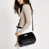 Thumbnail for your product : River Island Black triple compartment large cross body bag