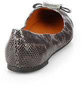 Thumbnail for your product : Marc by Marc Jacobs Snake-Print Leather Ballet Flats