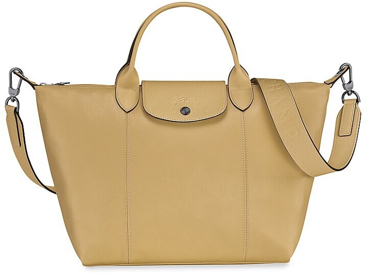 Longchamp Medium Le Pliage Cuir Top Handle Bag ShopStyle