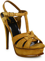 Thumbnail for your product : Saint Laurent Suede Tribute Platform Sandals