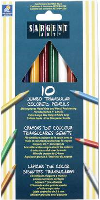 Sargent Art 22-7210 10-Count Jumbo Triangle Colored Pencils