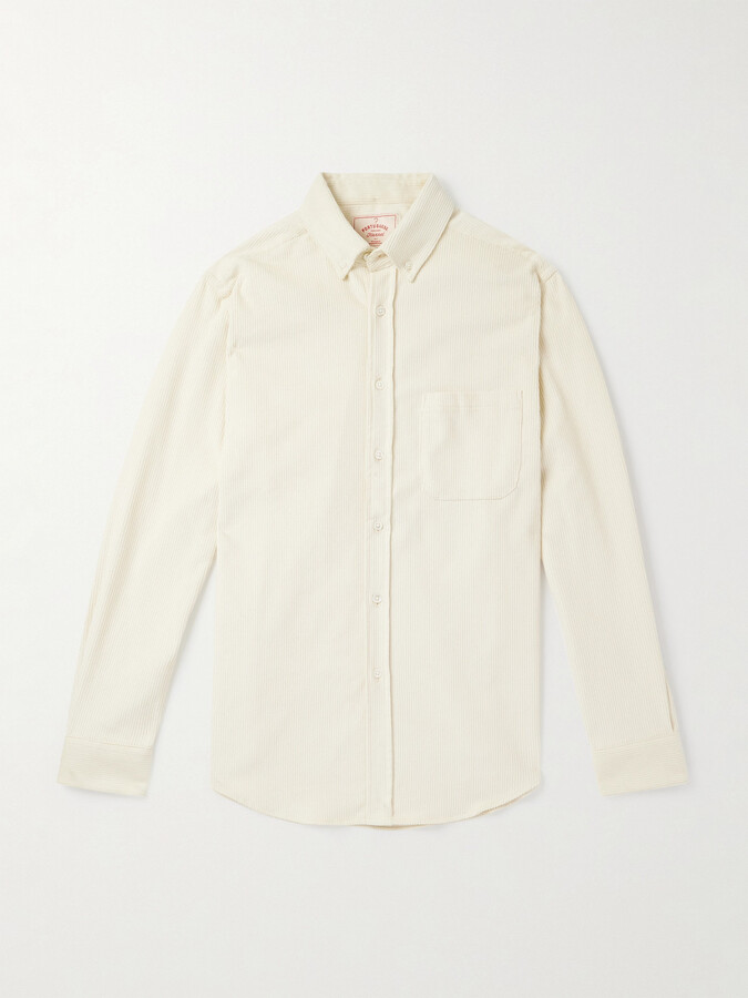 Portuguese Flannel Lobo 2.0 Button-Down Collar Cotton-Corduroy Shirt