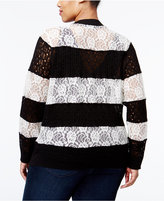 Thumbnail for your product : INC International Concepts Plus Size Lace Bomber Jacket, Only at Macy's