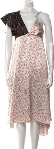 KKCo Floral Print Midi Length Dress KKCo Dress Floral Print Short Sleeve with V-Neck