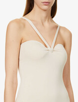 Thumbnail for your product : RE ONA Campbell sweetheart-neck stretch-jersey midi dress