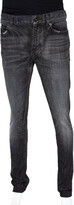 Thumbnail for your product : Saint Laurent Charcoal Grey Medium Wash Denim Raw Edge Jeans M