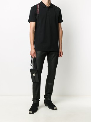 Alexander McQueen Logo Harness-Strap Polo Shirt