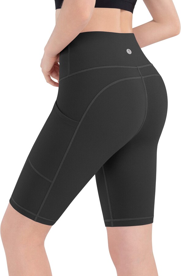 espidoo Yoga Shorts for Women 4 5 8 Inseam High Waist Tummy Control Biker Short Pants for Workout Hiking Running Cycling 