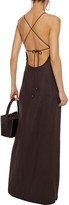 Thumbnail for your product : Zimmermann Corsage Open-back Floral-print Linen Maxi Slip Dress