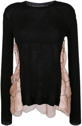 Rochas geometric side knitted blouse - women - Silk/Cotton/Polyamide - 42