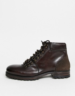 Topman hiker boot in brown