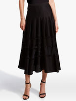 Thumbnail for your product : Halston Lace Insert Maxi Skirt Black
