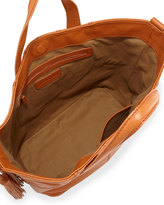 Thumbnail for your product : Isabella Fiore Maroquin Leather Tote Bag, Chestnut