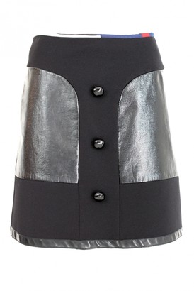 Emilio Pucci Black Leather Skirt for Women Vintage