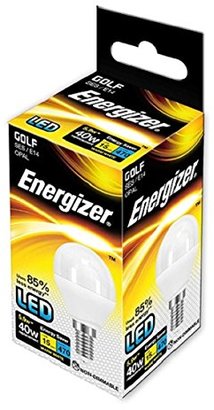 Energizer E14 6 W, 1 LED SES (Small Edison Screw) Golfball Bulb - Pack of 5