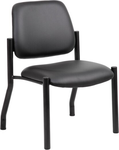 Boss Office Products 300lbsWeightCapacityGuestChairAntimicrobialBlack-BossOfficeProducts