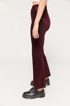 Urban Outfitters Cassidy Ribbed Velvet Kick Flare Pant