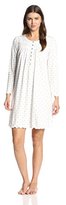 Thumbnail for your product : Aria Women's Print Brushed Knit Short Long Sleeve Print Knit Gown