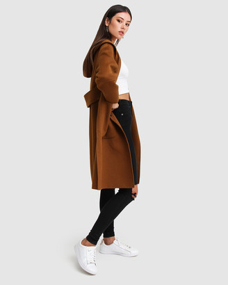 Belle & Bloom Women's Coats - Walk This Way Wool Blend Hooded Coat