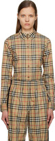 Thumbnail for your product : Burberry Beige Spread Collar Shirt