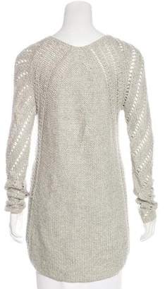 Helmut Lang Open Knit Long Sleeve Sweatshirt