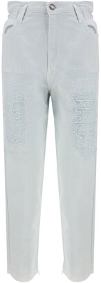 Pinko Women's White Other Materials Jeans