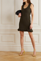 Thumbnail for your product : Bottega Veneta Fringed Cotton Mini Dress - Green