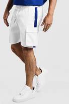 Thumbnail for your product : boohoo Drawstring Cargo Shorts With Side Tape